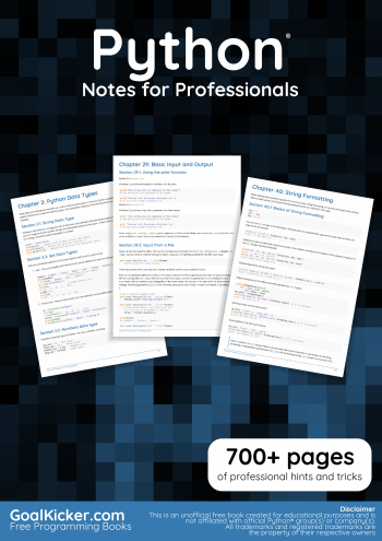 Python® Notes for Professionals book